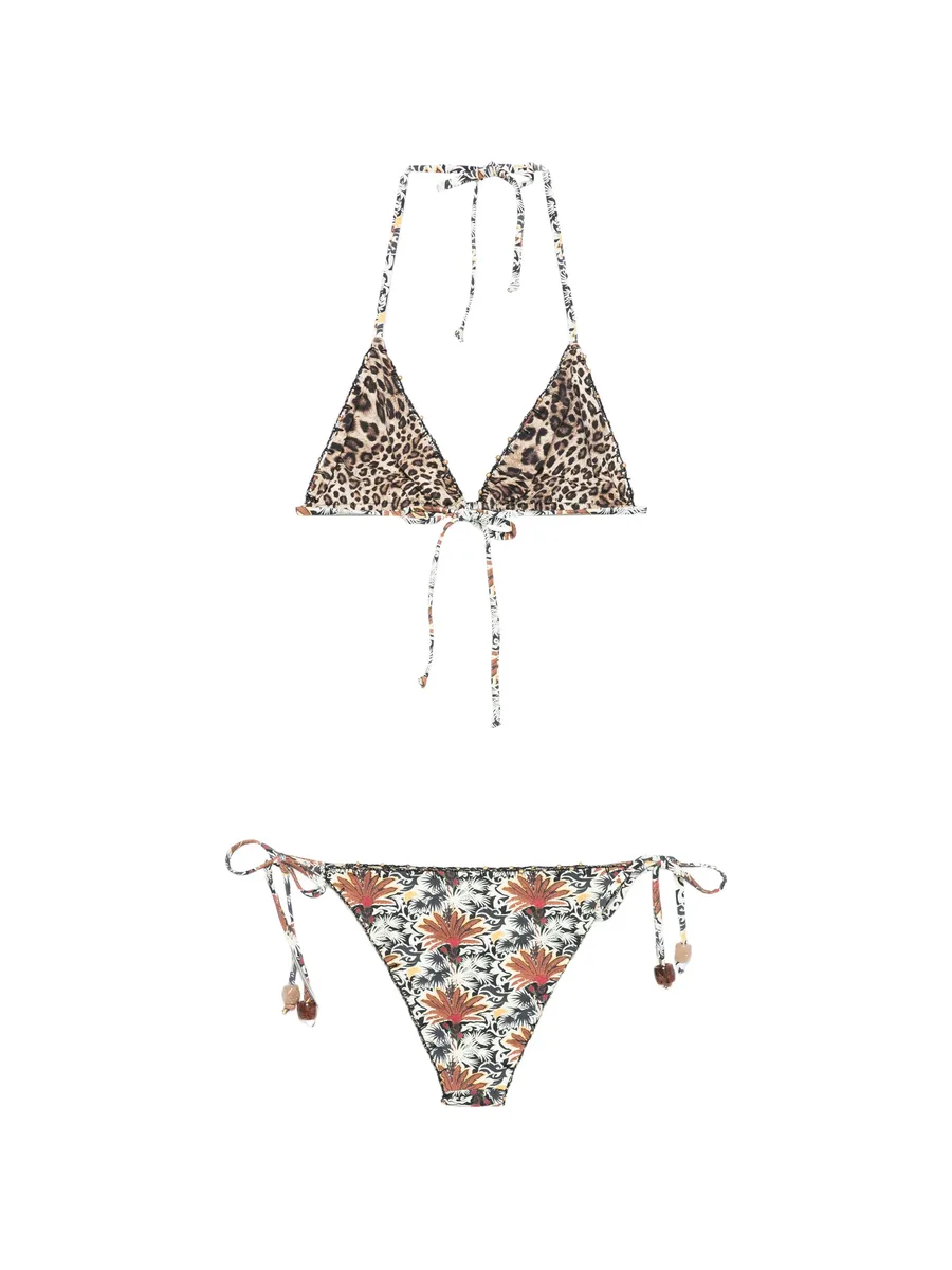 Melissa reversible printed crochet-trim bikini 3