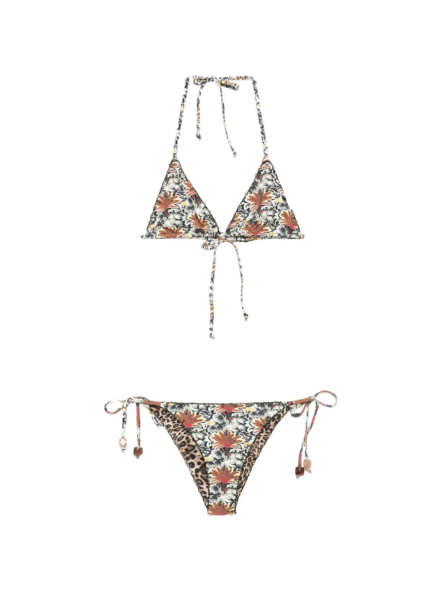 Melissa reversible printed crochet-trim bikini 1