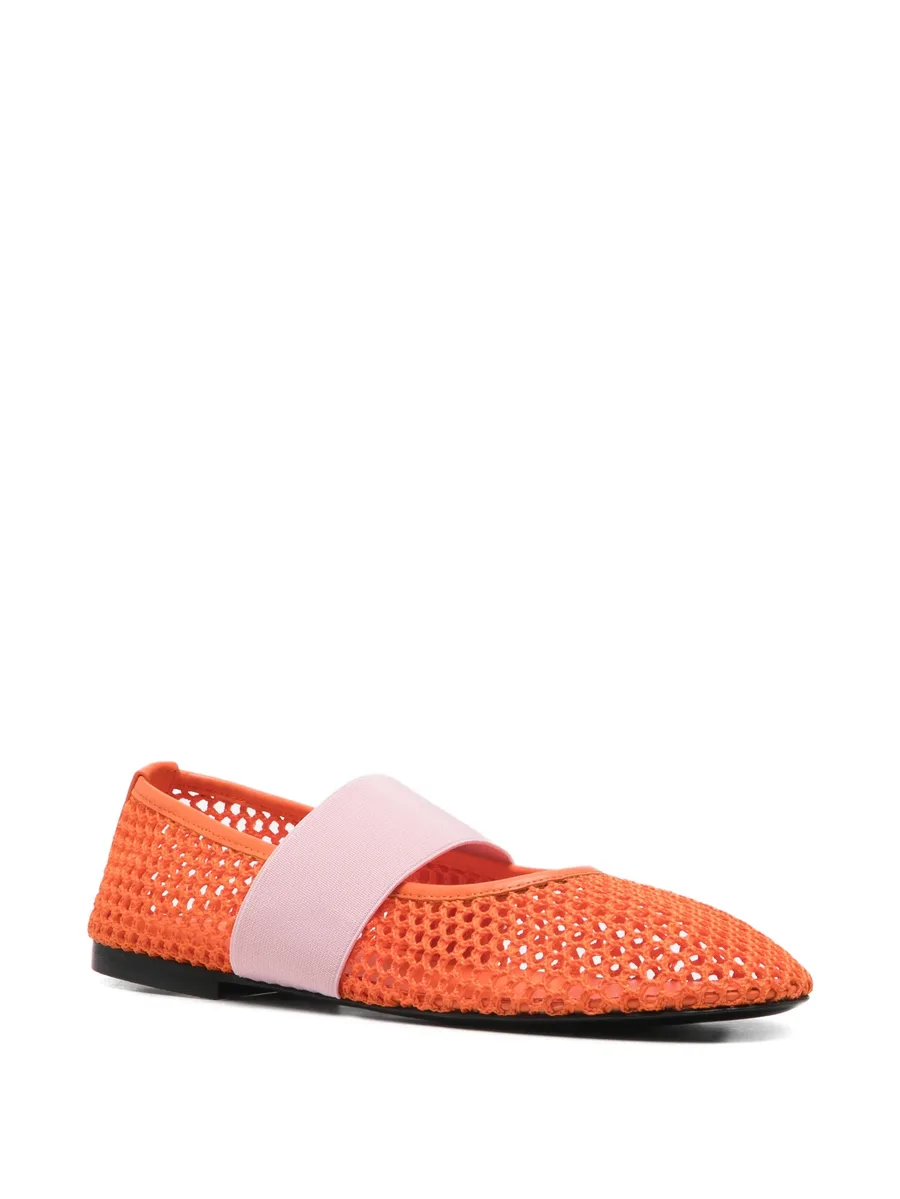 net strap ballet flats 4