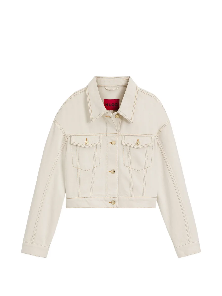 buttoned crop-style jacket 1