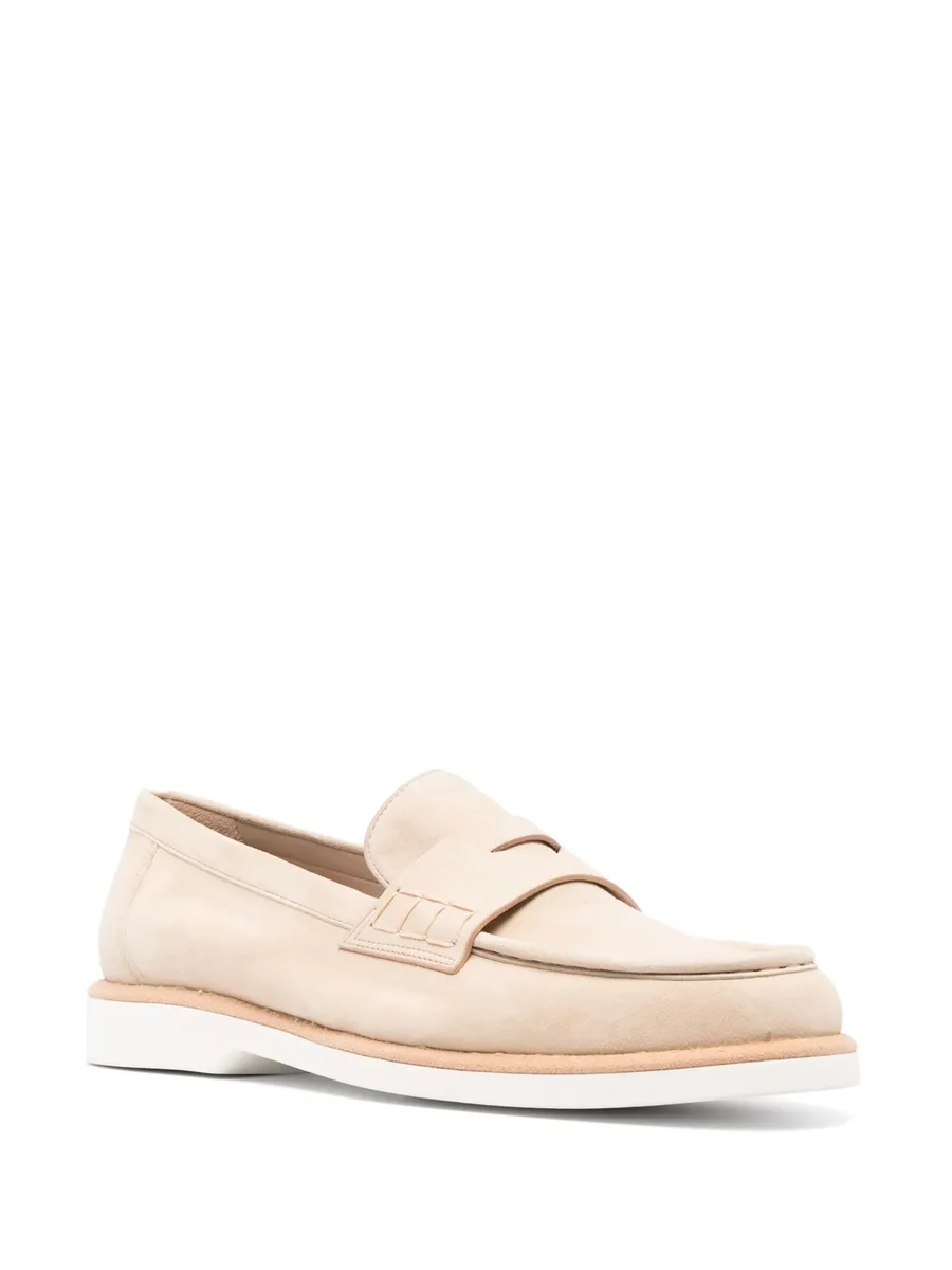 almond-toe suede loafers 4