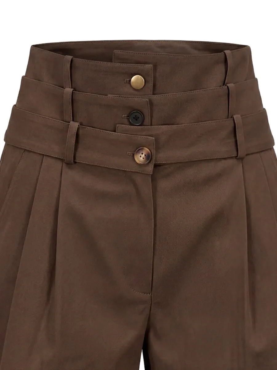 triple-waistband pleated shorts 3