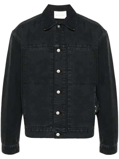 buckle-detail shirt jacket