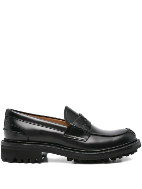penny-strap leather loafers