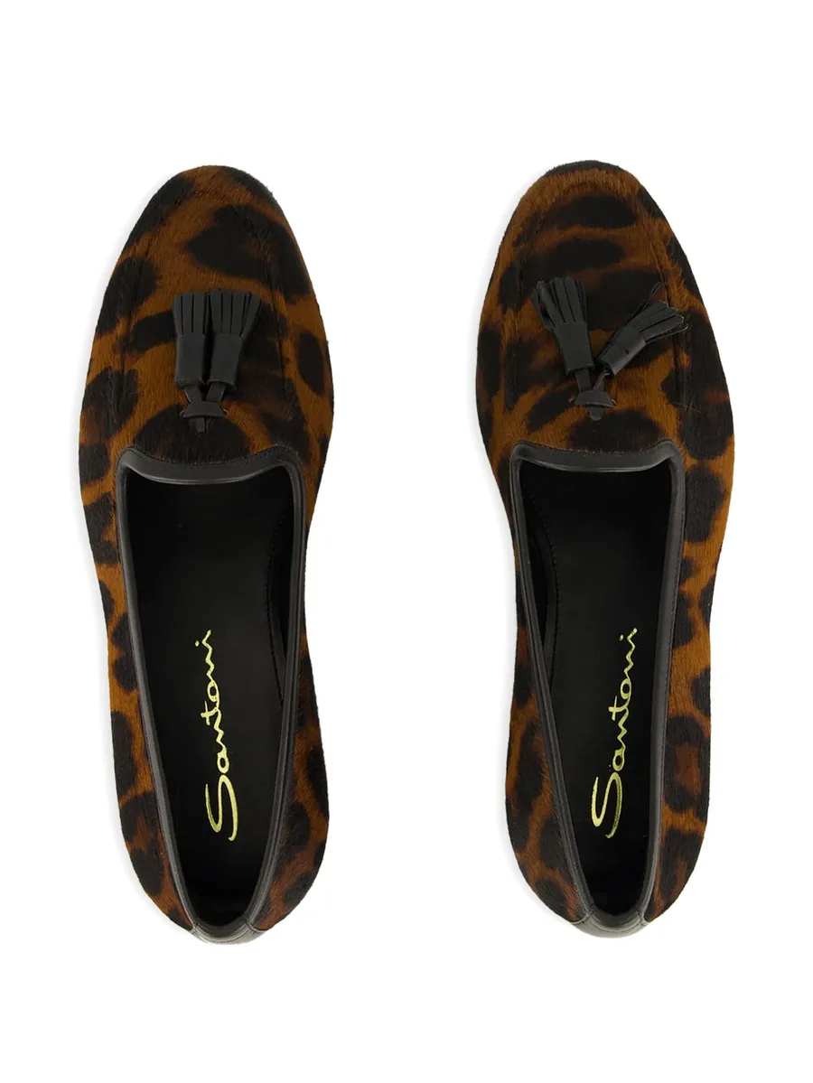 leopard-print tassel loafers 8