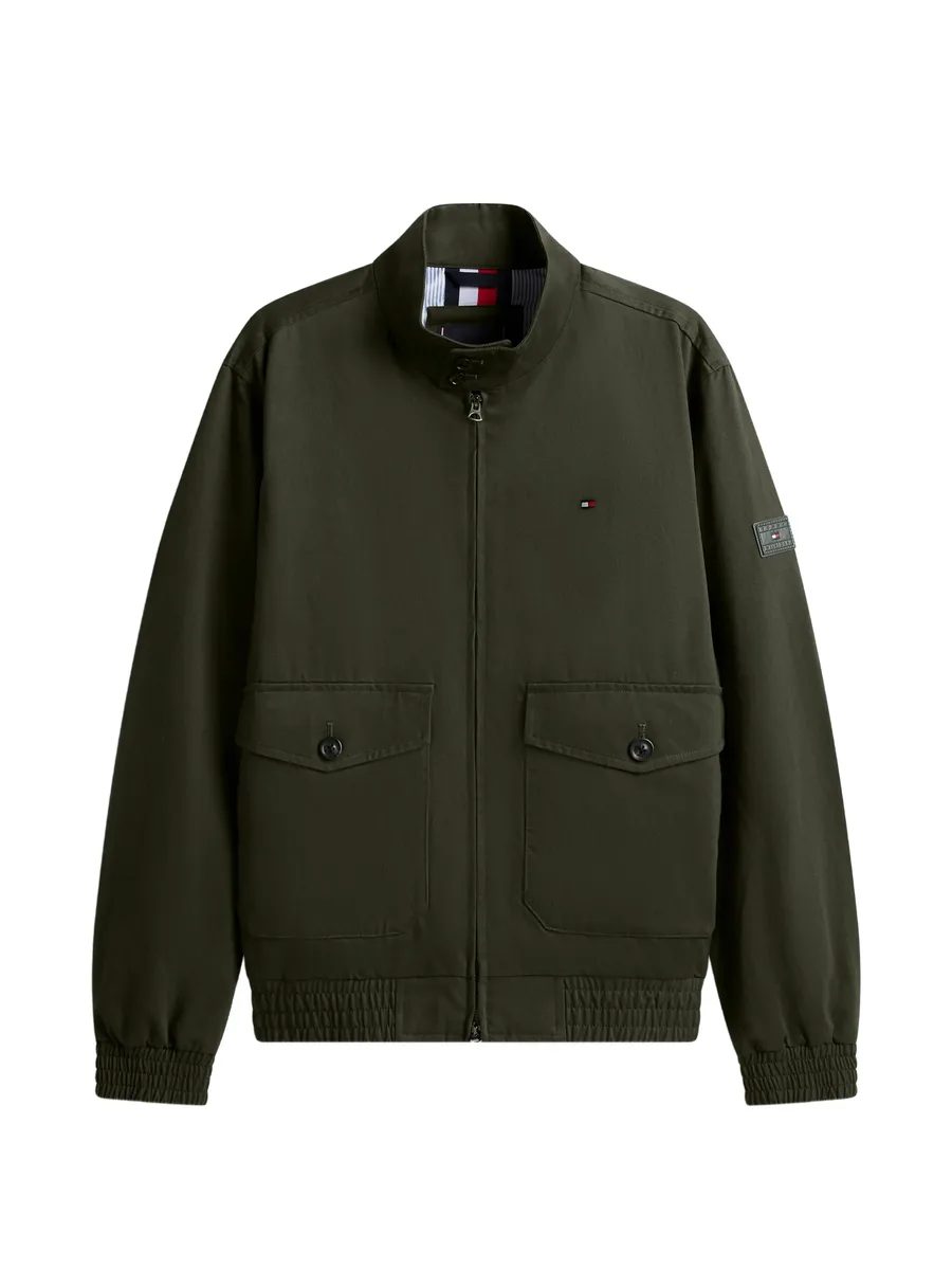 logo-patch zip-up cotton jacket 2