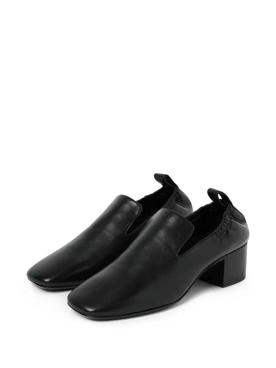 Moon stacked-heel square-toe loafers 10