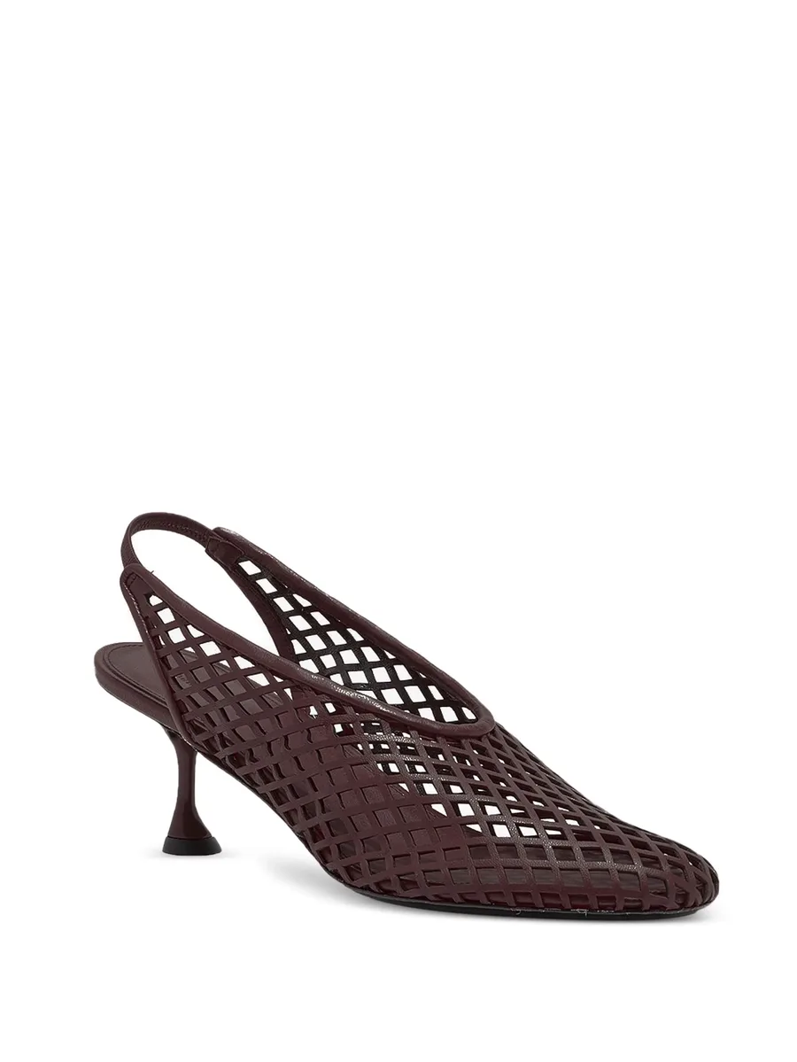 Tee perforated slingback pumps 3