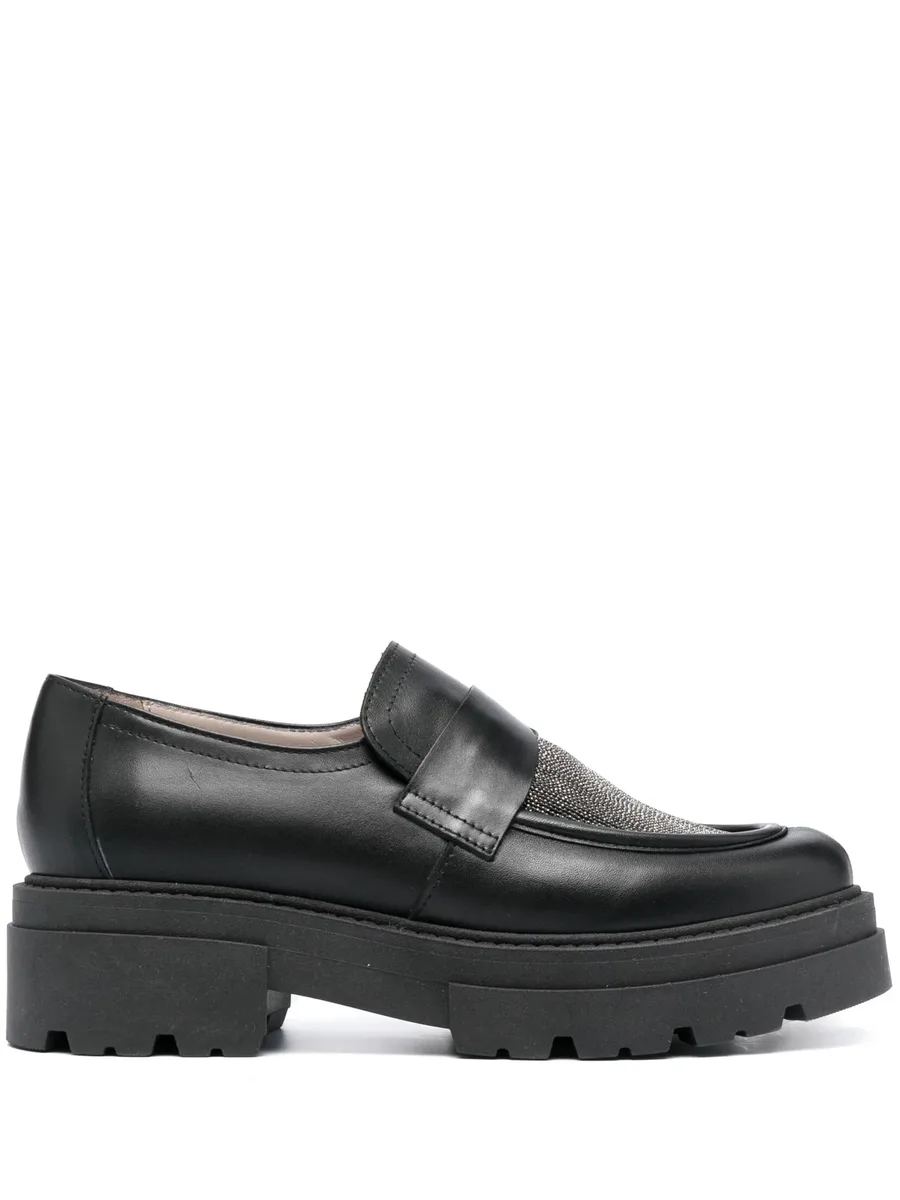 bead-embellished slip-on loafers 1