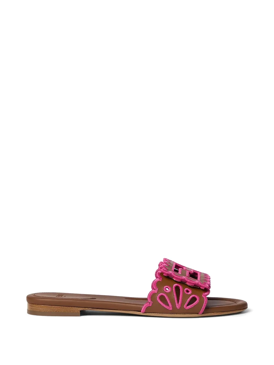 logo-appliqué flat sandals 2