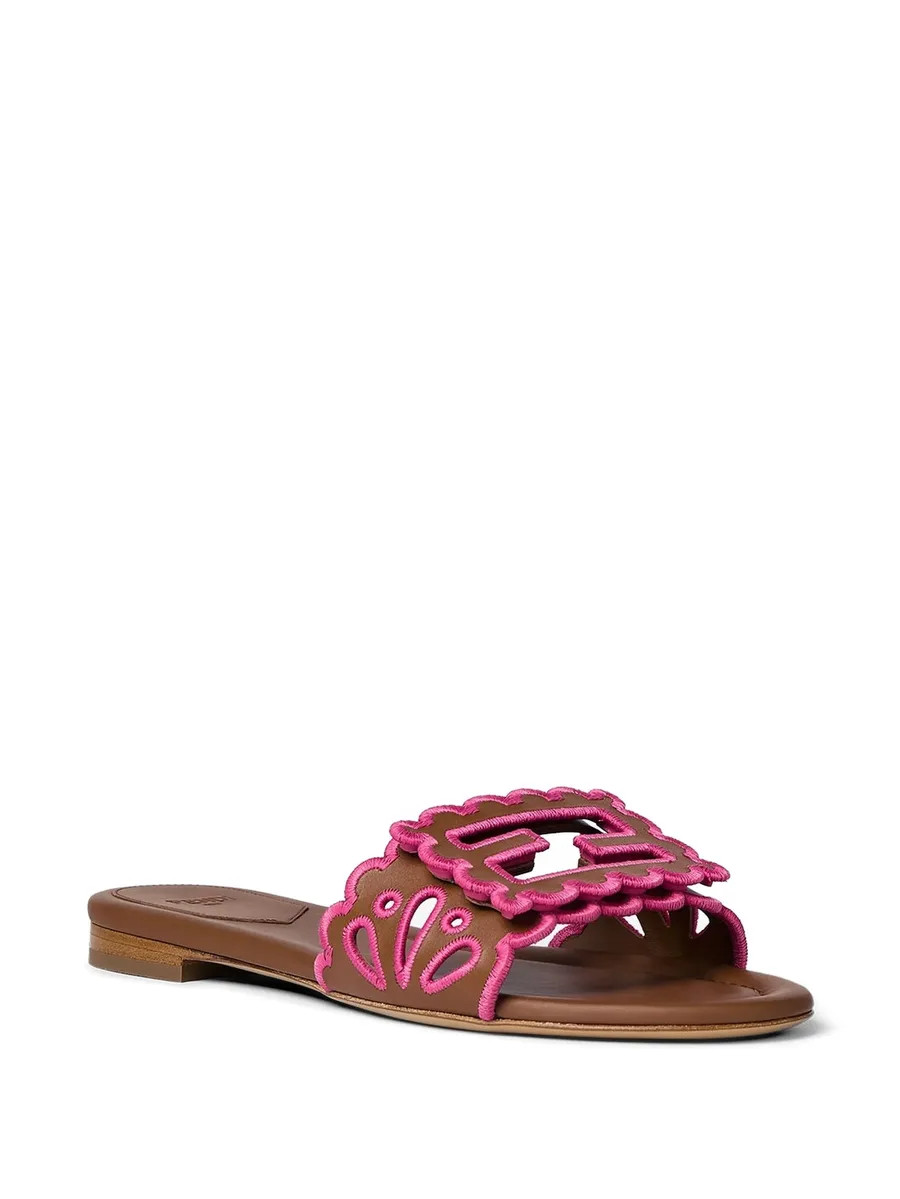 logo-appliqué flat sandals 4