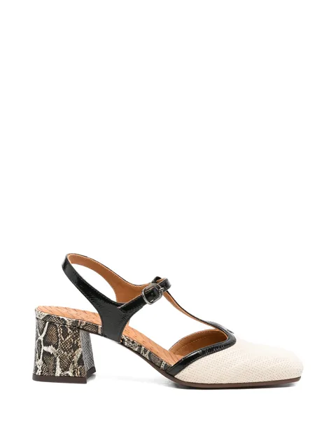 t-strap snakeskin block heel shoes