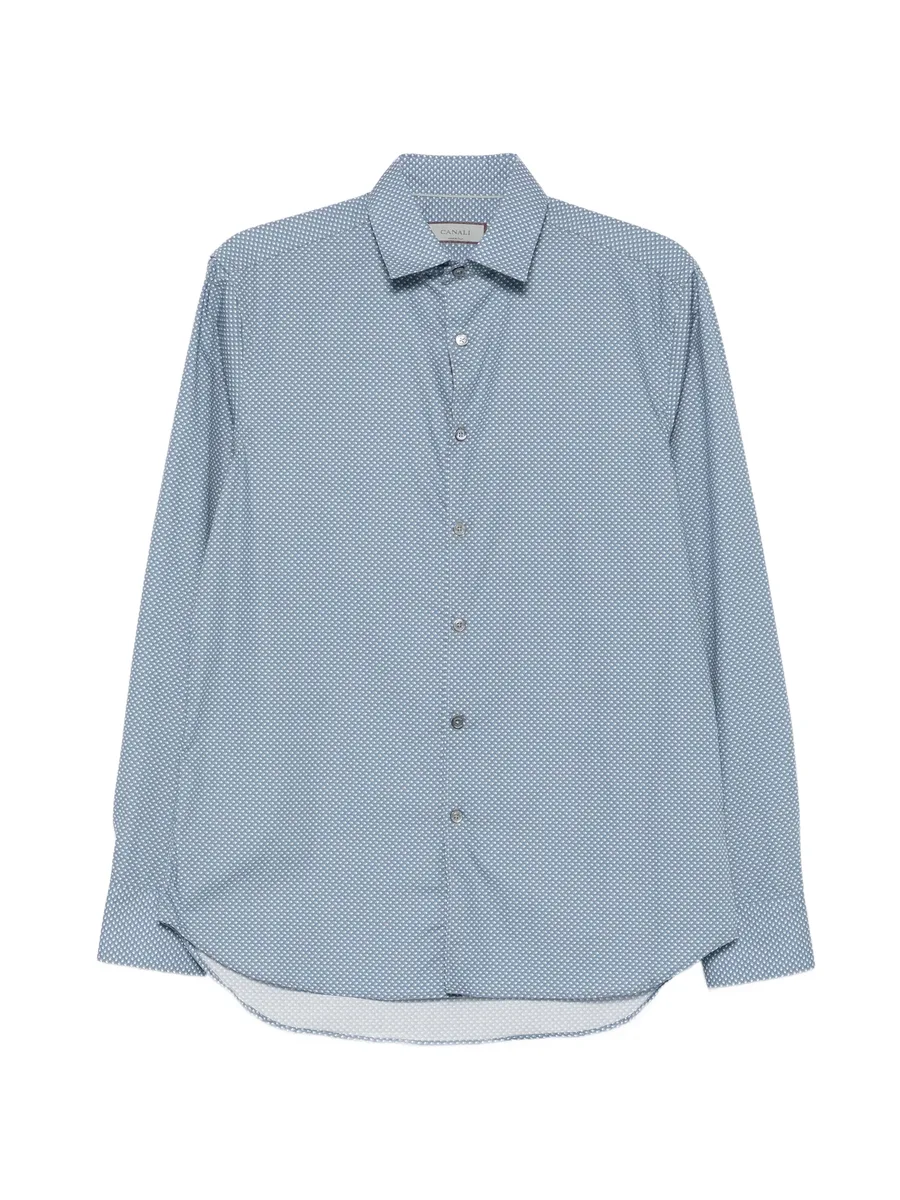 geometric-print long-sleeve shirt 1