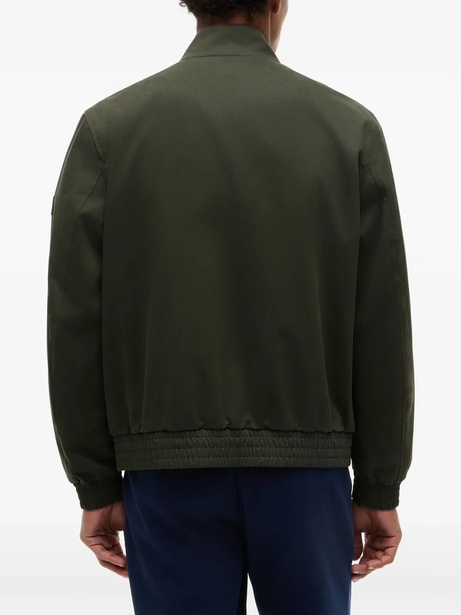 logo-patch zip-up cotton jacket 7
