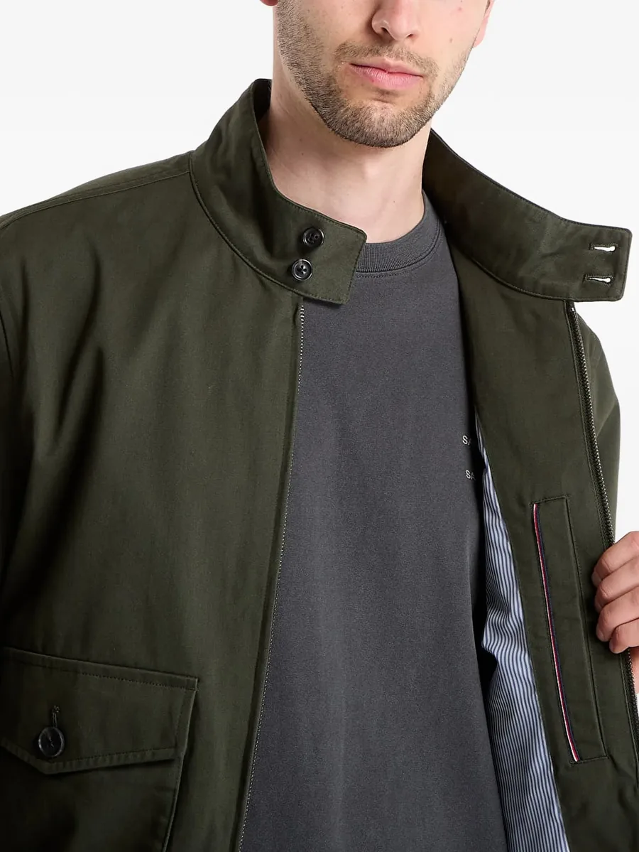 logo-patch zip-up cotton jacket 11