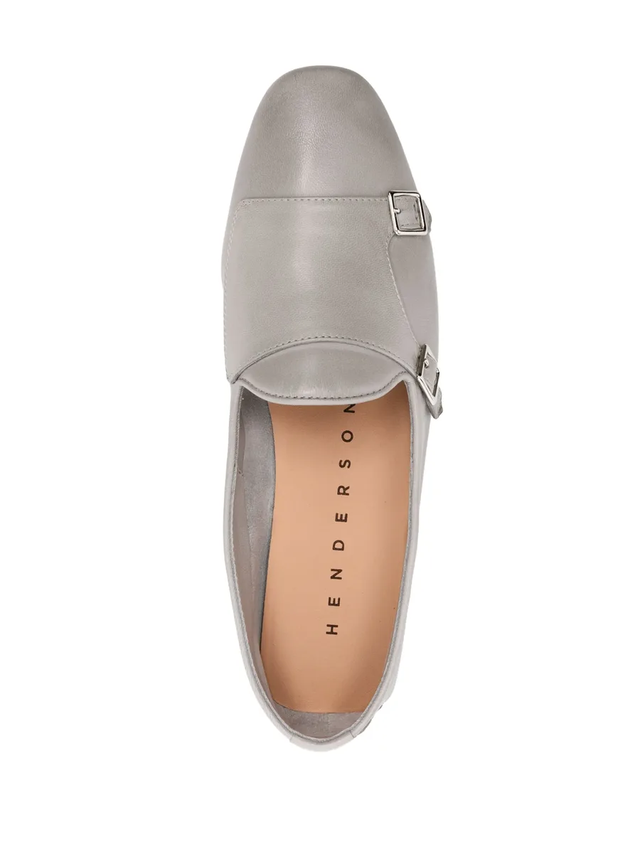 buckle-detail leather loafers 8