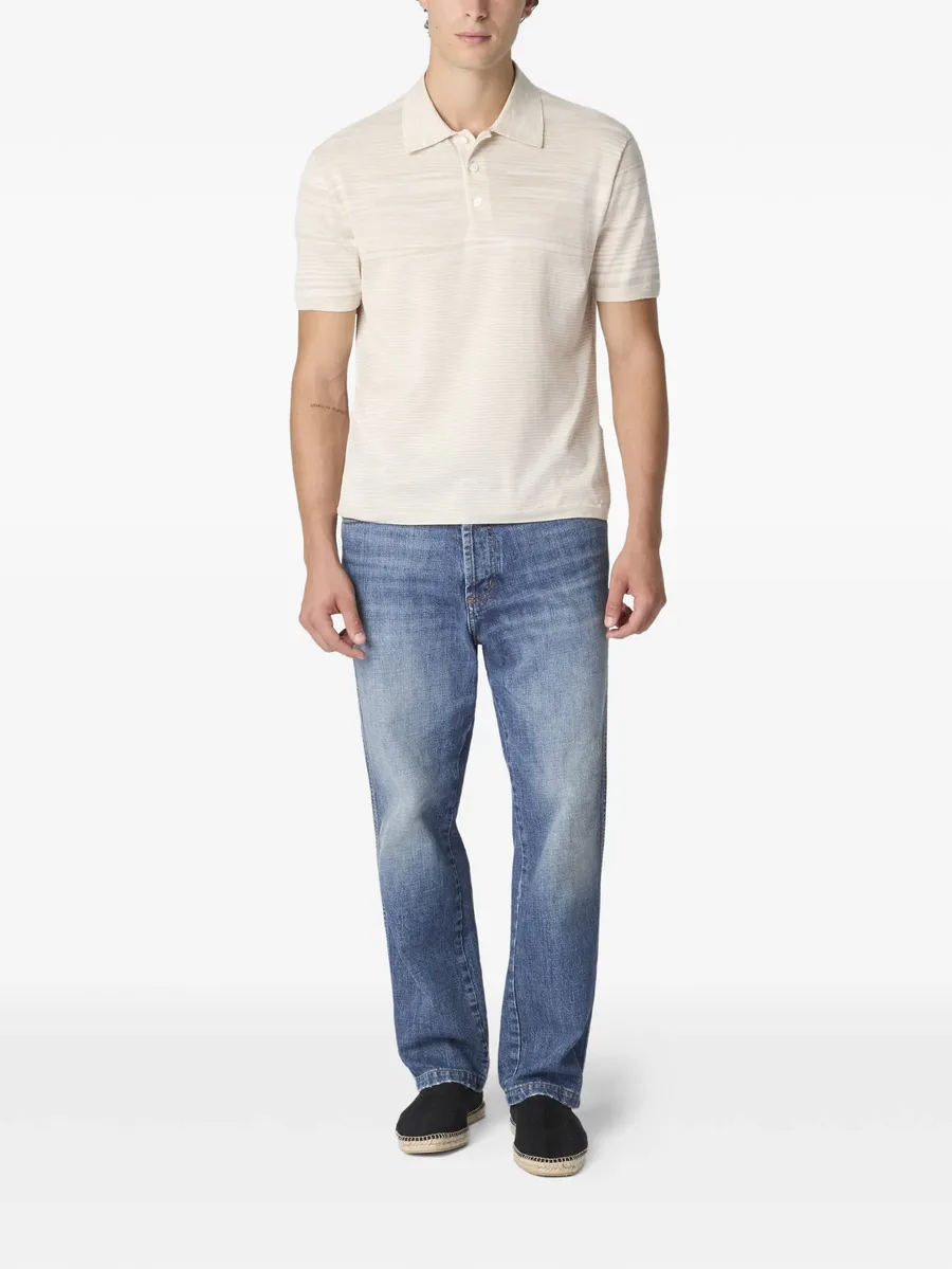 striped short-sleeve polo shirt 4