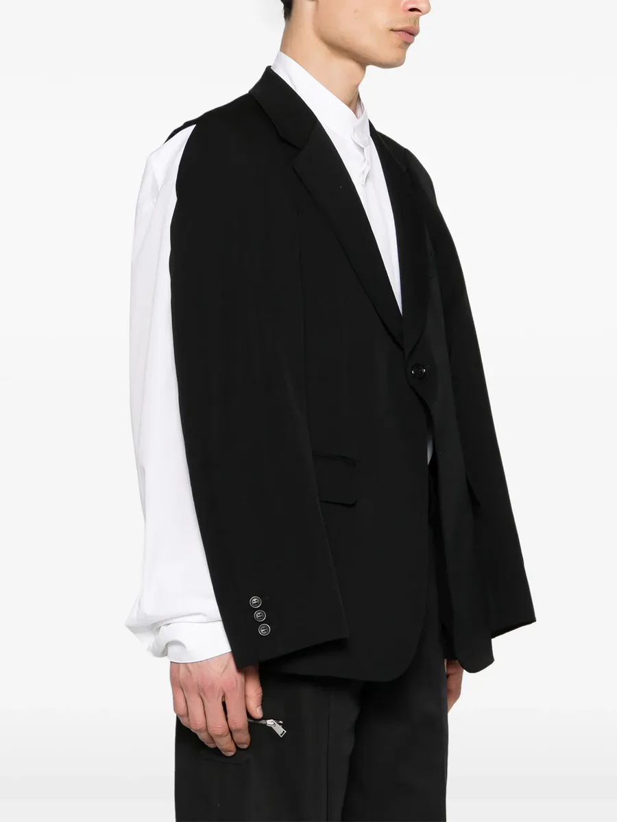 cut-out single-breasted blazer 6