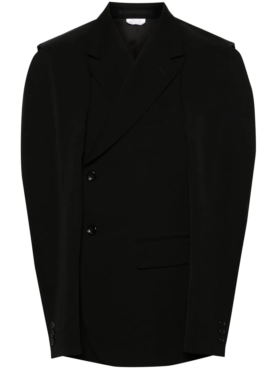 cut-out single-breasted blazer 1