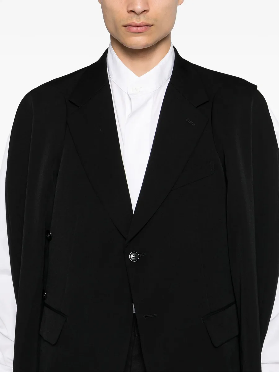 cut-out single-breasted blazer 10
