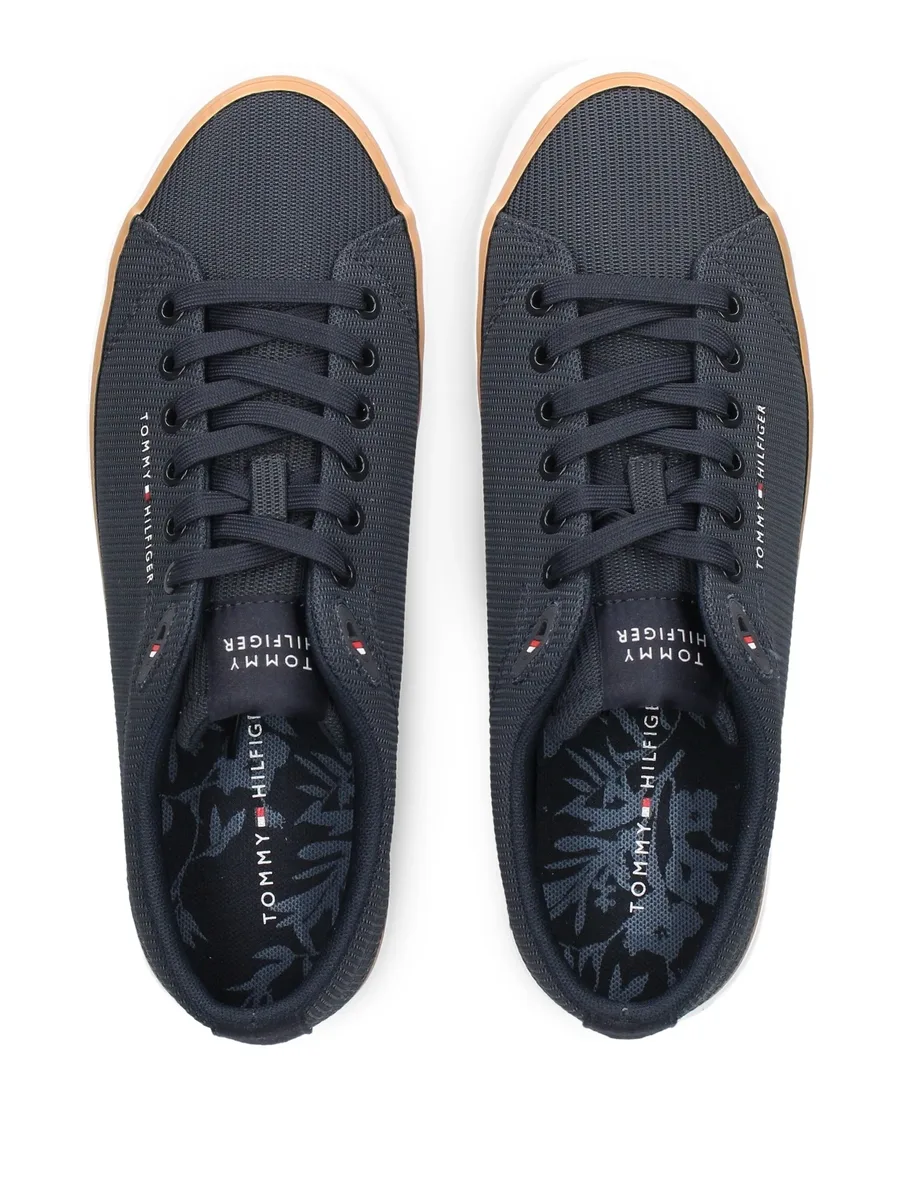 textured lace-up sneakers 5