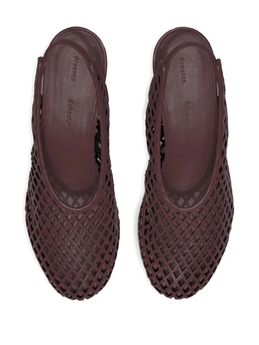 Tee perforated slingback pumps 6