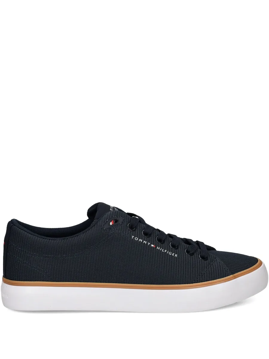 textured lace-up sneakers 2