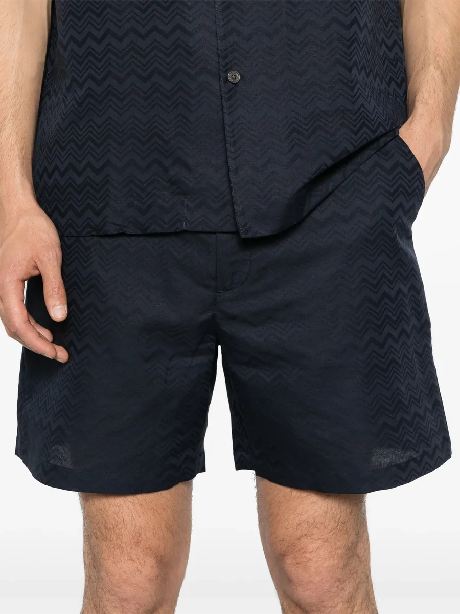 chevron-jacquard chino shorts 9