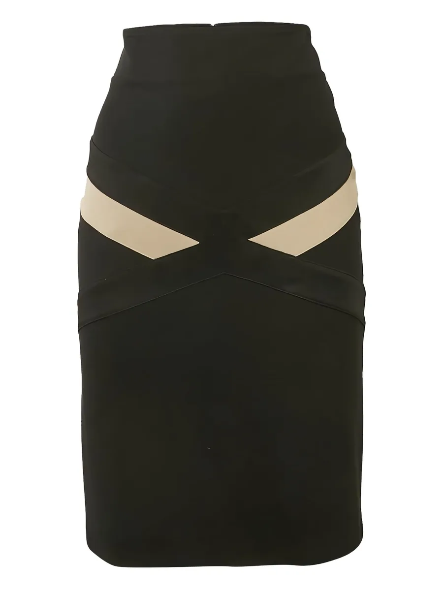 panelled pencil skirt 1