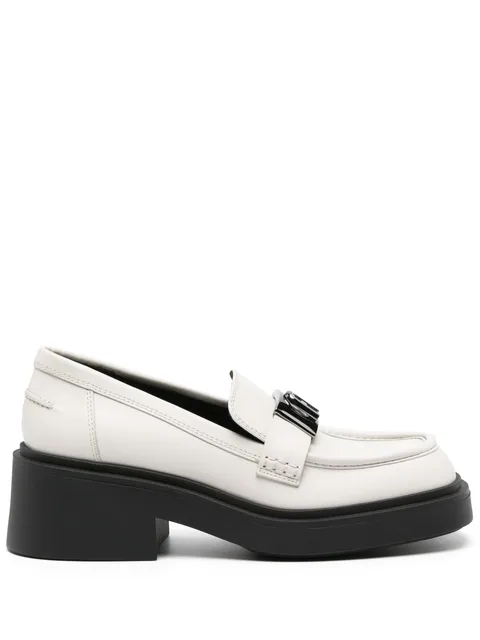 58mm logo-plaque leather loafers
