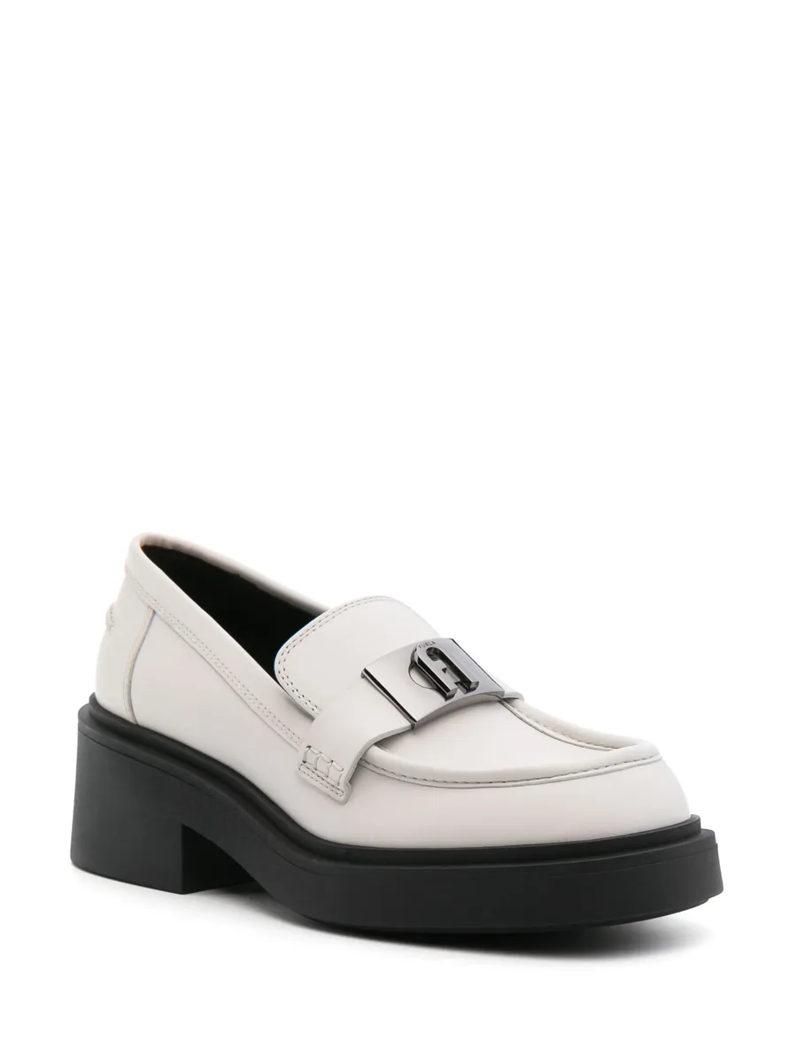 58mm logo-plaque leather loafers 3