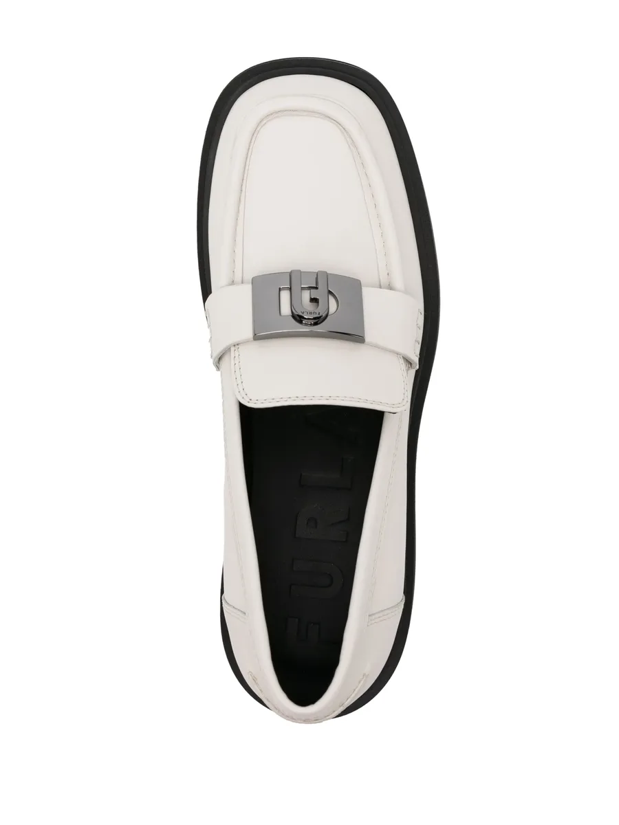 58mm logo-plaque leather loafers 8