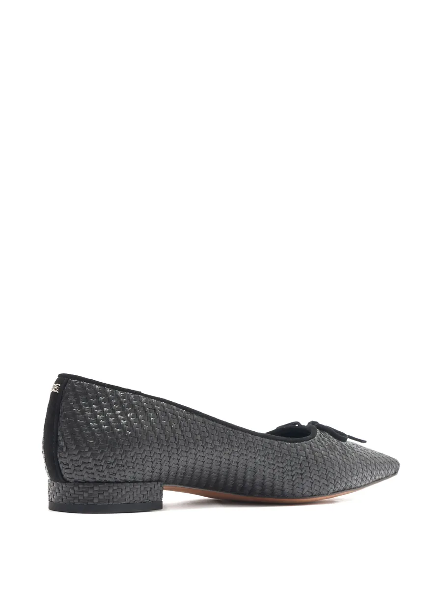 Esmira bow woven ballet flat pumps 3