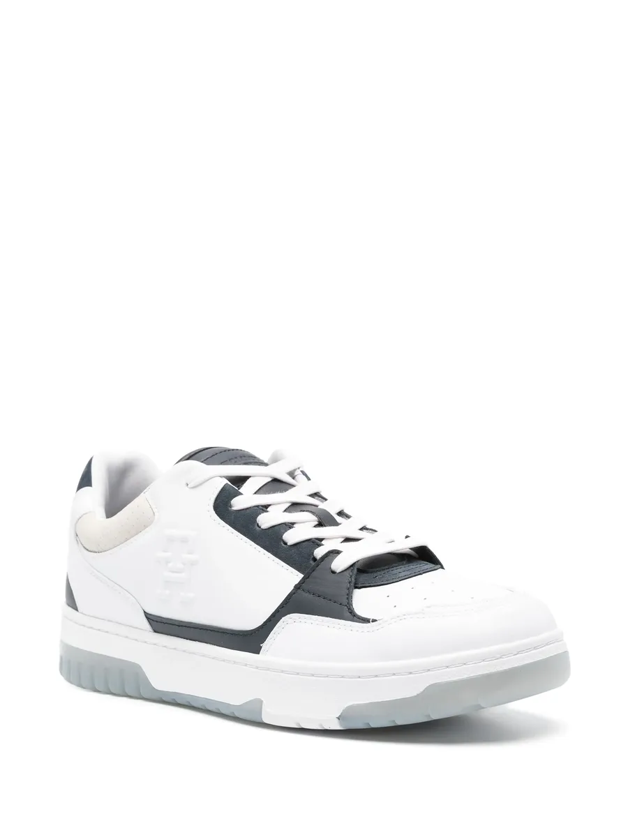 TH-embossed leather sneakers 4
