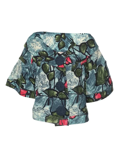 floral-print blouse