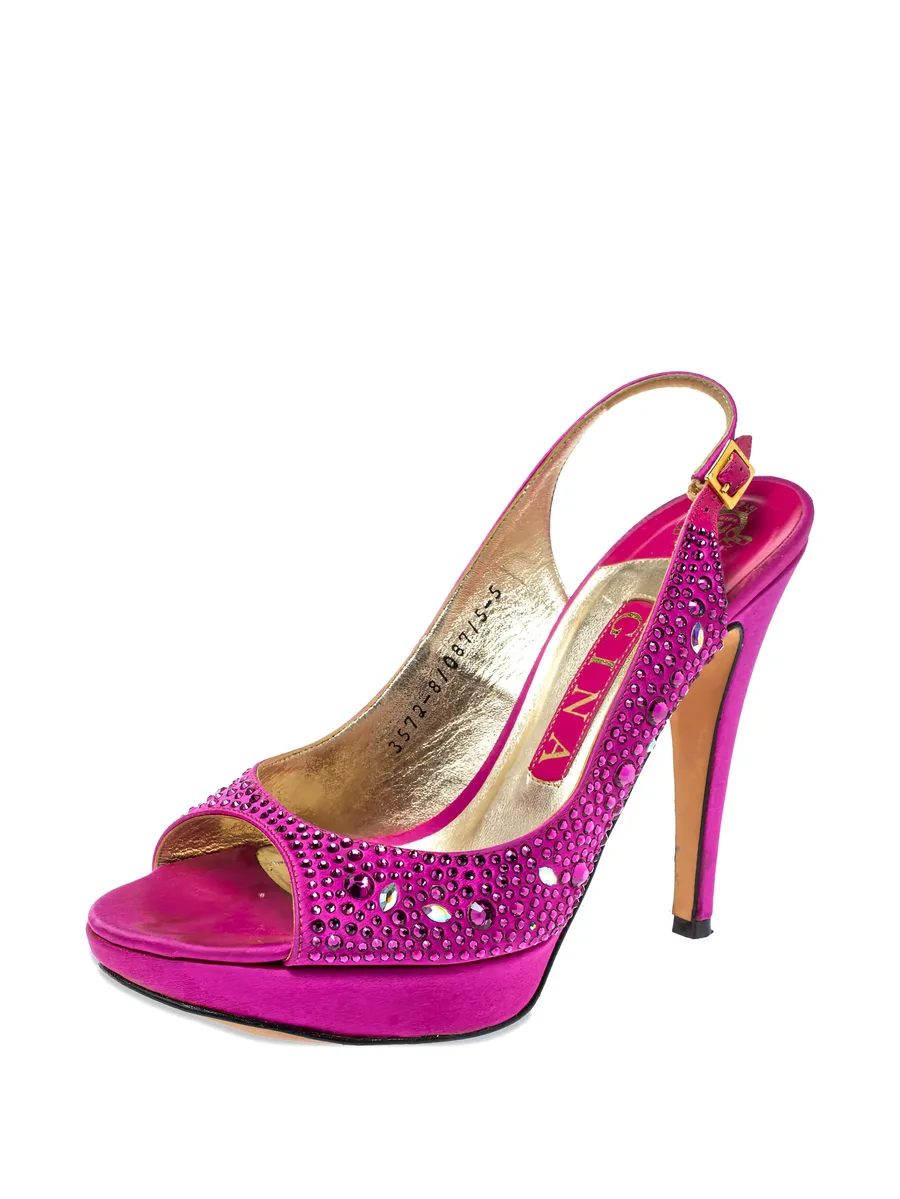 pre-owned 120mm rhinestone-embellished sandals 3