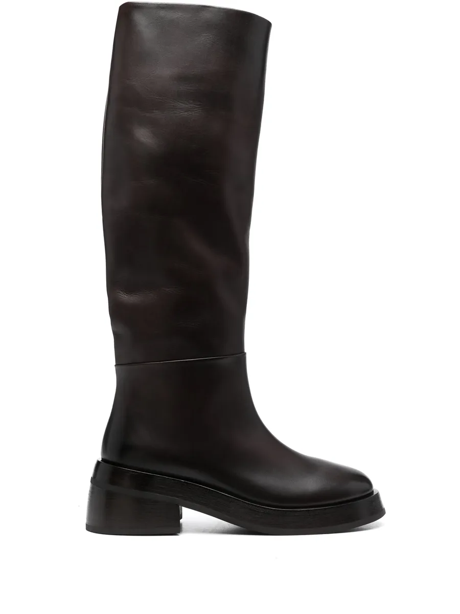 60mm Fondello leather knee-high boots 2