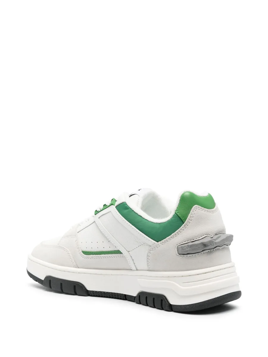 panelled leather sneakers 6