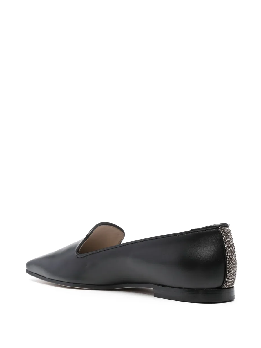 rhinestone-embellished leather loafers 5