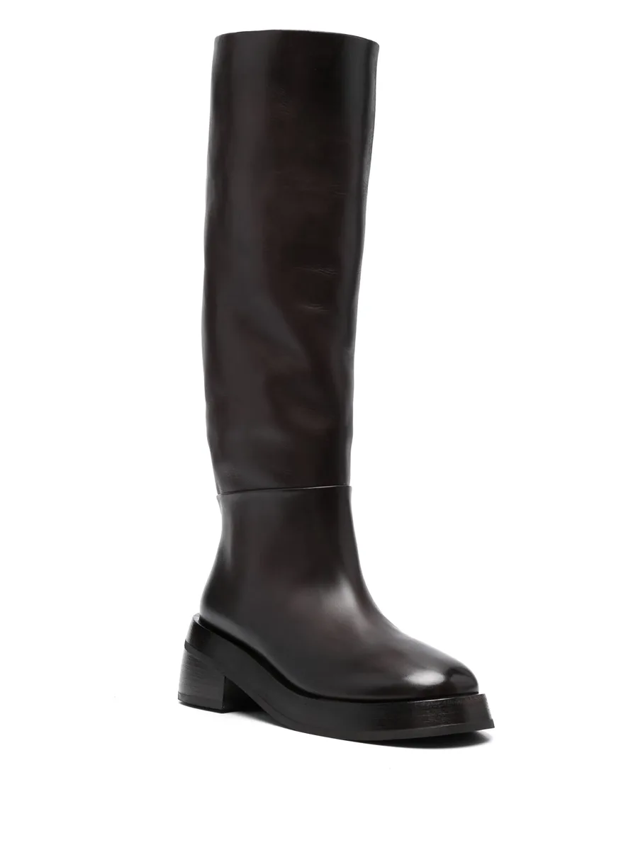 60mm Fondello leather knee-high boots 3