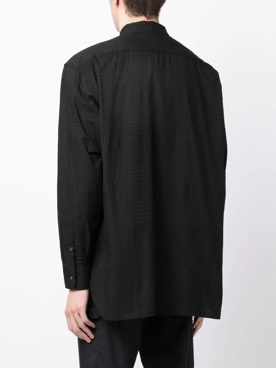 patterned jacquard long-sleeve shirt 7