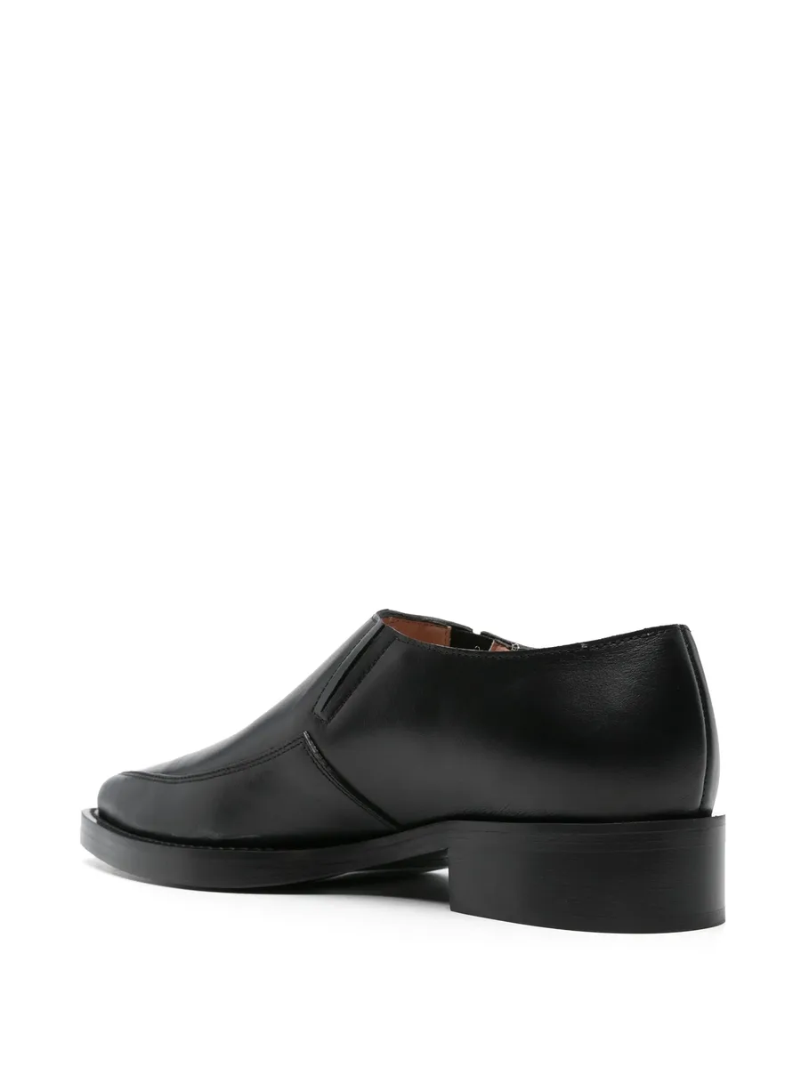 pointed-toe leather loafers 5