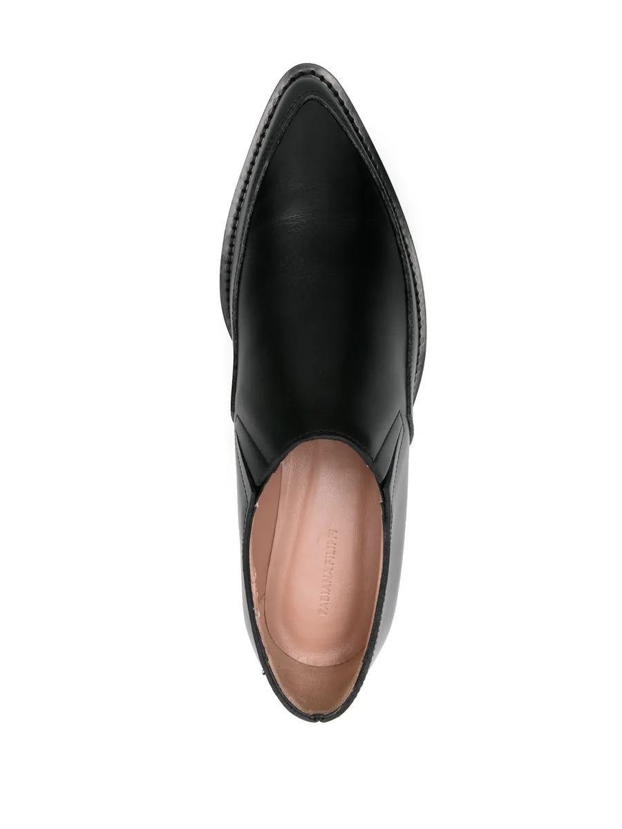 pointed-toe leather loafers 8