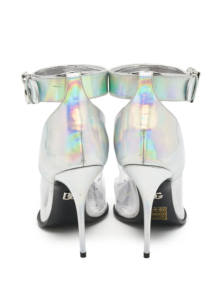 110mm pointed-toe clear ankle boots 6