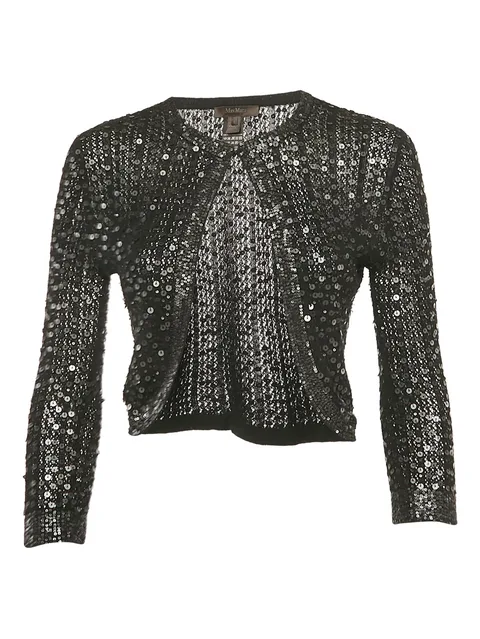 pre-owned sequin-embellished cardigan