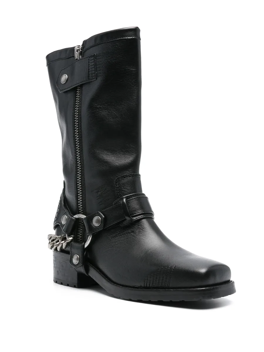Igata leather biker boots 4