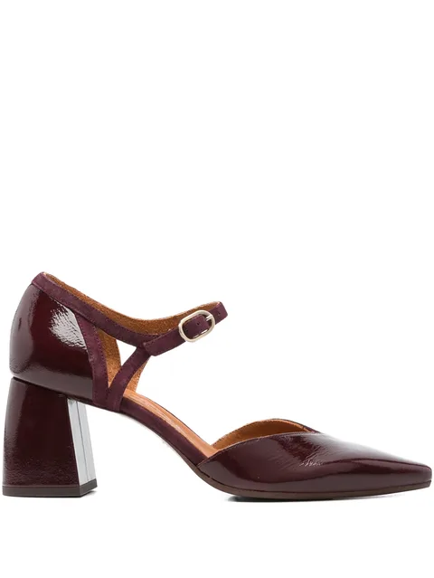 70mm block-heel ankle-strap pumps