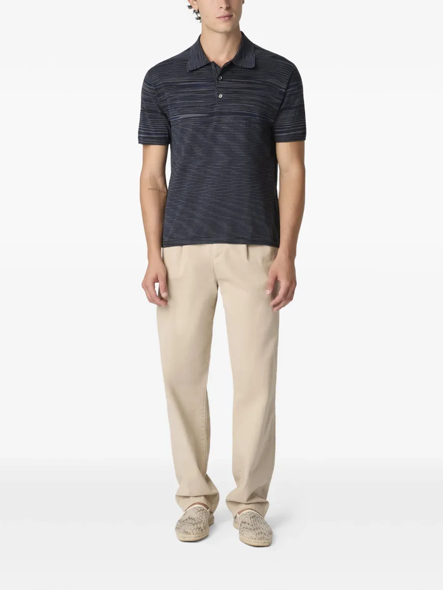 striped-pattern polo shirt 3
