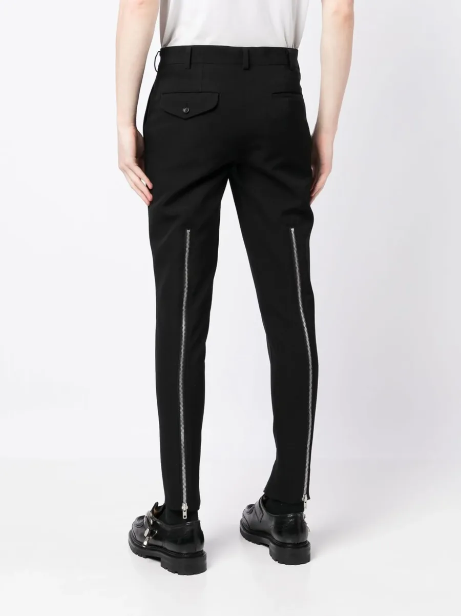 zip-detail skinny trousers 8