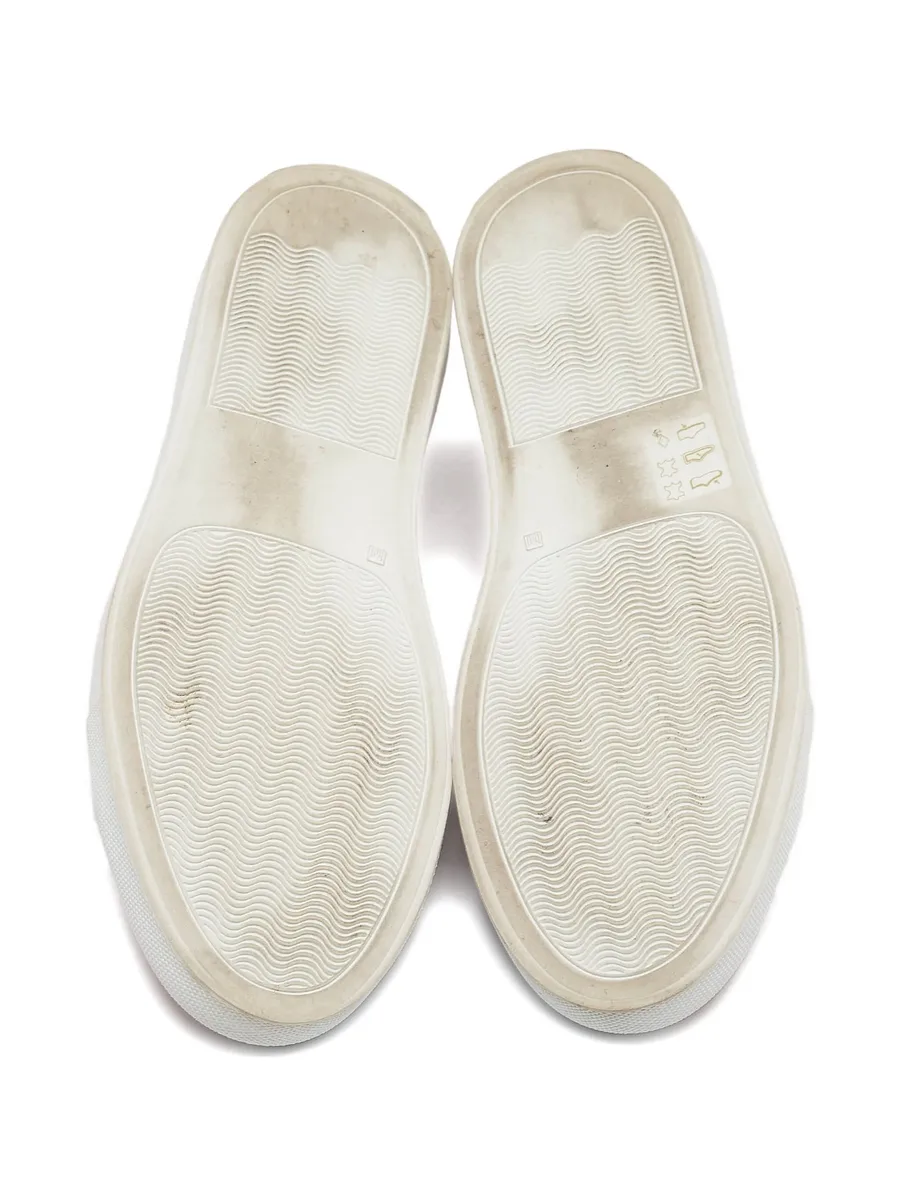 pre-owned suede sneakers 8